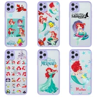 the little mermaid princess alice phone case for iphone 13 12 11 pro max mini xs 8 7 plus x se 2020 xr light purple matte cover