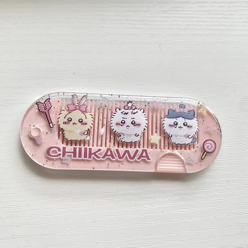 Новая складная маленькая расческа Chiikawa с героями мультфильмов, портативная карманная расческа для макияжа USAGI  tekstoálприятная абсолютная домашняя расческа Hachiware, мини-милая расческа с челкой, подарок (art.: 3920c8f464002) - 3920c8f464002