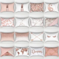 ins rose gold throw pillow case geometric cushion cover home sofa decorative pillows cushion pillows 30x50cm