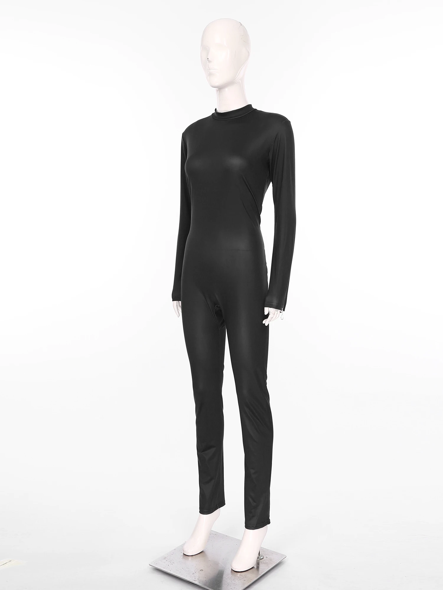 Женский однотонный комбинезон с длинным рукавом повседневный полный женский для