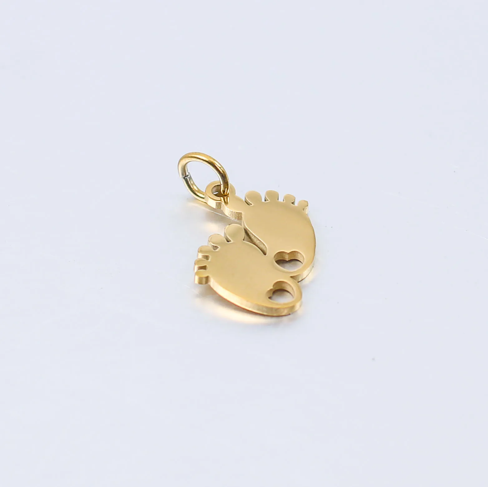 

5pcs/Lot Cute Babys Foot Pendants Base Stainless Steel Keychains Jewelry Charms for Women Necklace Bracelet Accessories