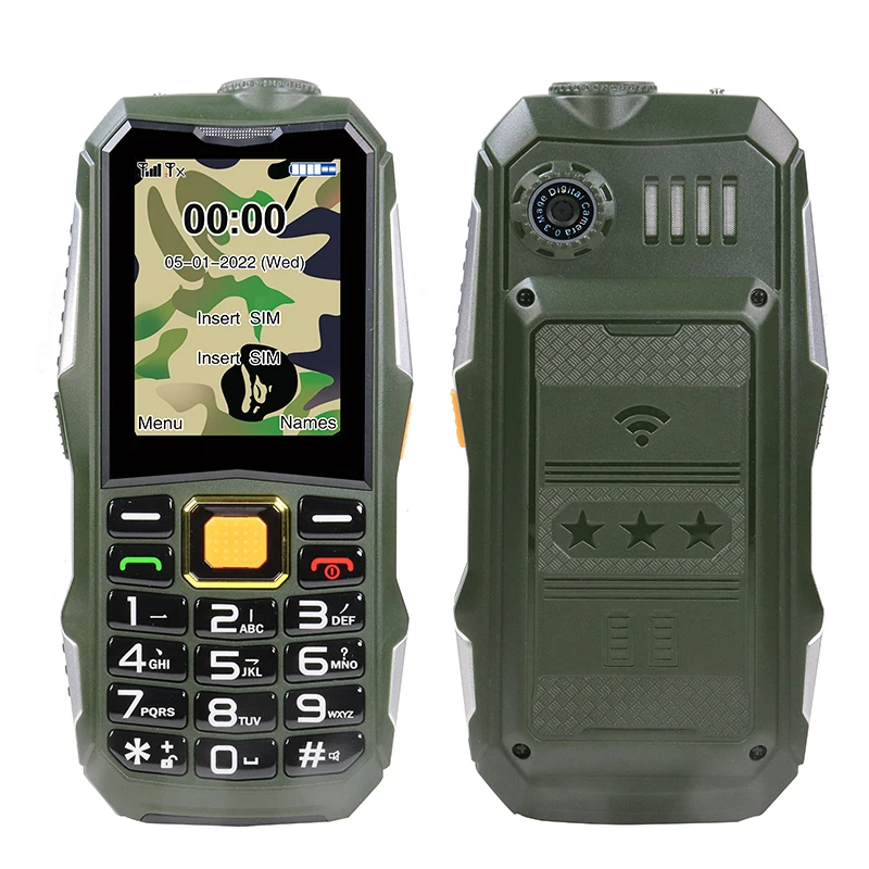 Power Bank 2.3 GSM phone Dual SIM FM radio MP3 MP4 VRecorde loud speaker camera torch mobile phone Russian Keyboard button