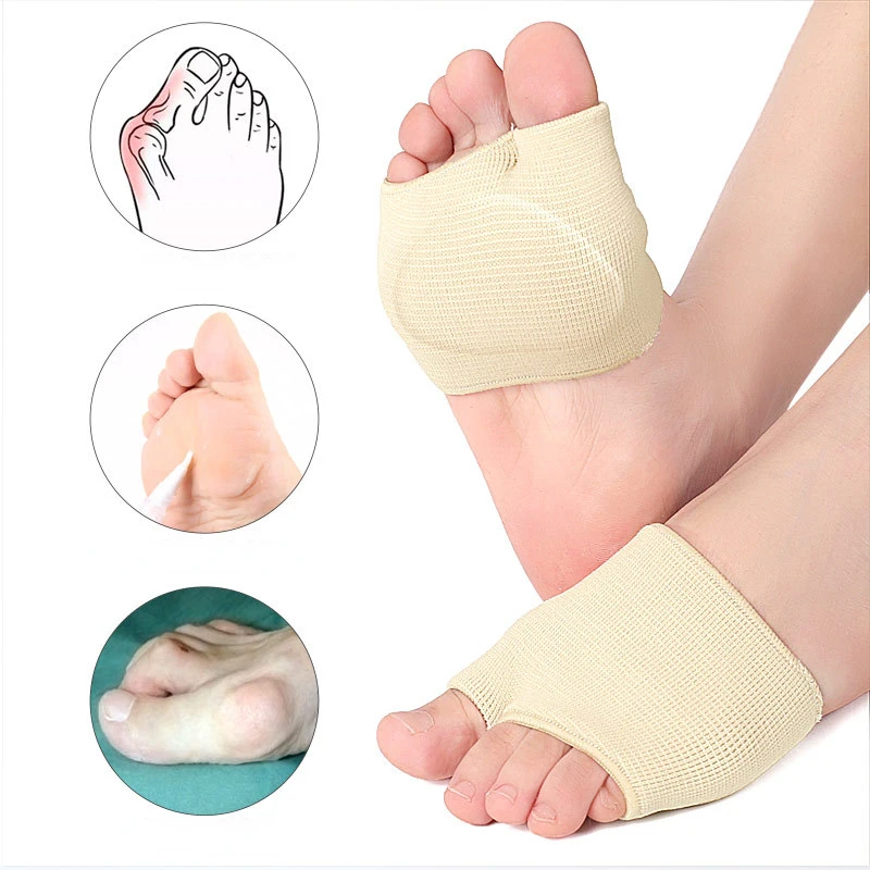 

Silicone Gel Half Insoles for Metatarsal Forefoot Pain Relief Shoe Pads Ball of Foot Cushions For Hallux Valgus Corrector Socks