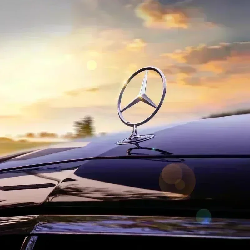 Фото Хромированная эмблема-звезда 44 мм для капота автомобиля Mercedes-Benz C, E, S-класса W204, W205, W212, W213, W211, W220, W222, W223 №4