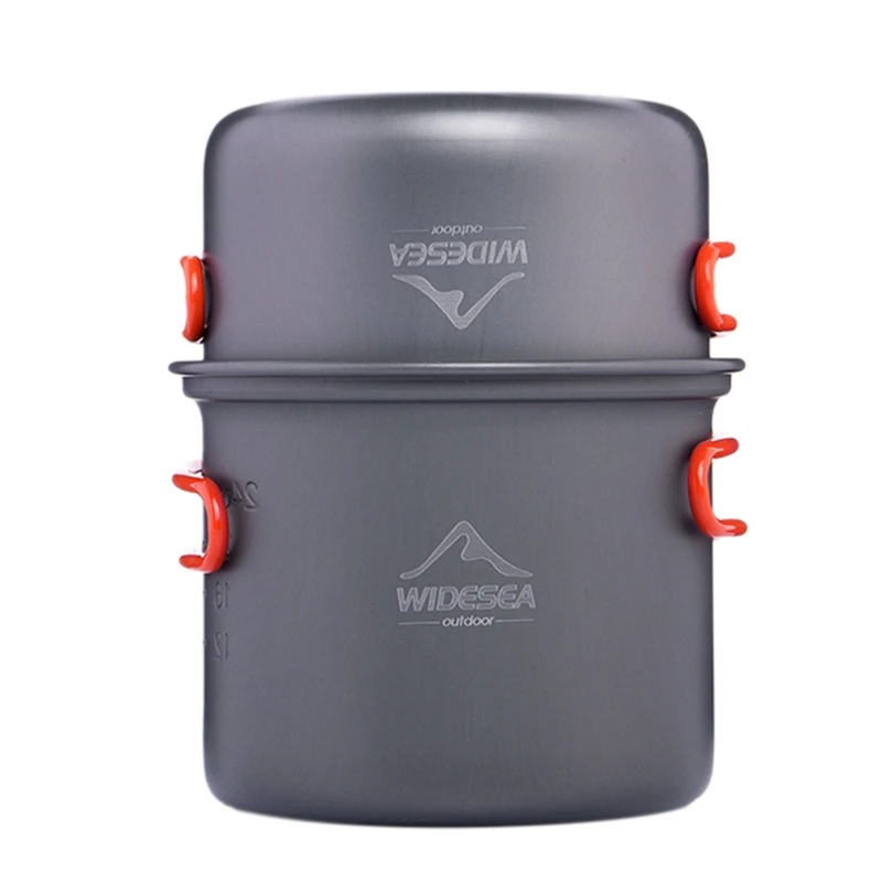 

WIDESEA Camping Cookware Outdoor Cooking Set Tableware Tourist Kitchen Camping Pot Heat Exchange Cooker Travel Equipment