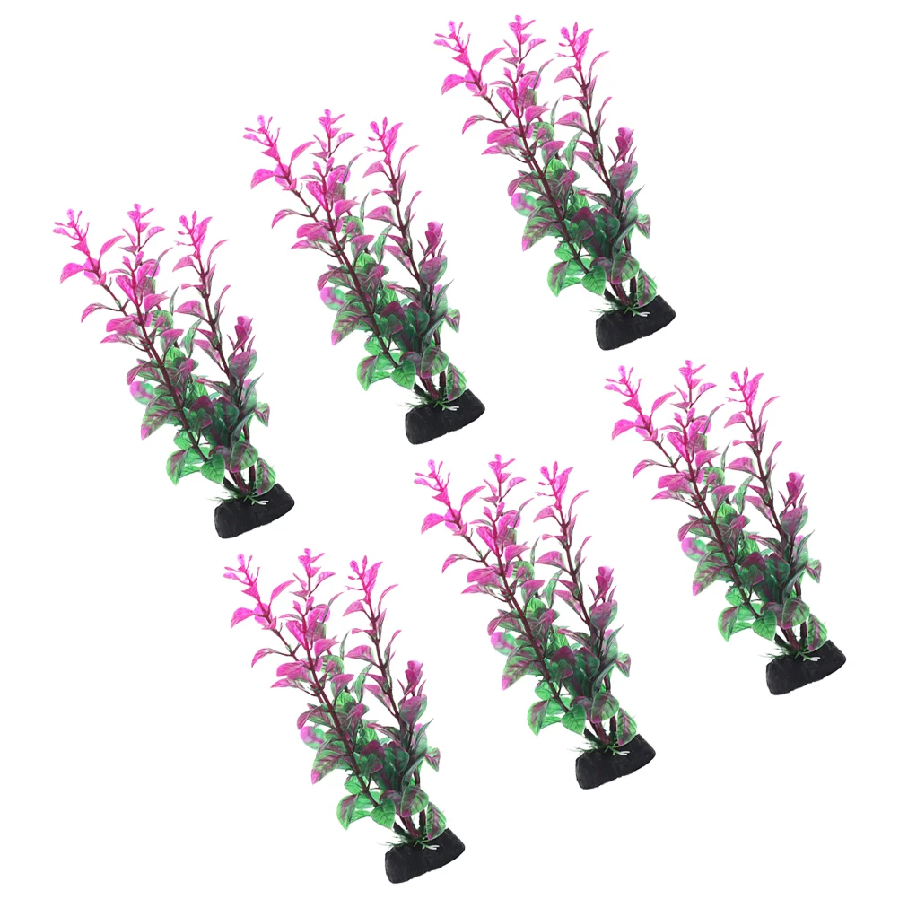 

6 Pcs Artificial Water Plants Aquarium Decoration Plastic Aquatic