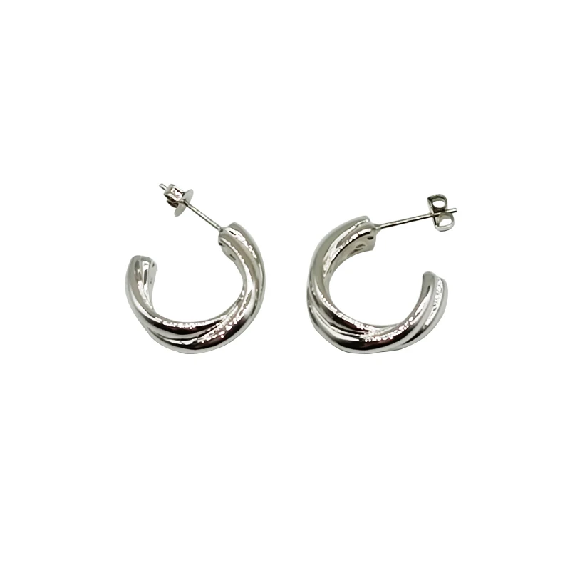 

Silver Needle Stud Earrings Women Fashion Gold Plated Fashion Earring Jewelry