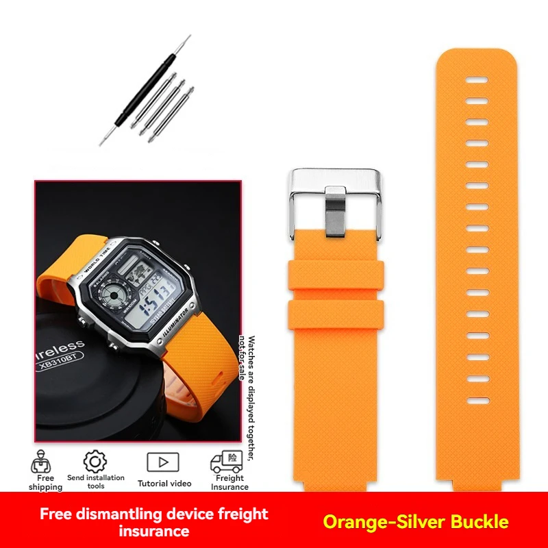 Для Casio AE1200 AE1300 AQ-S810W SGW-400H W-800H AE-1000W F-108WH MRW-200H AQ-150W модифицированный резиновый