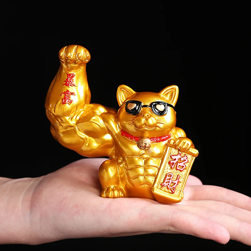 

Kung Fu Tea Pet Tea Ceremony Fortune Cat Top Animal Gift Tea Pet Top Clay Pet Accessories Small Figures Juego De Te Tea Service