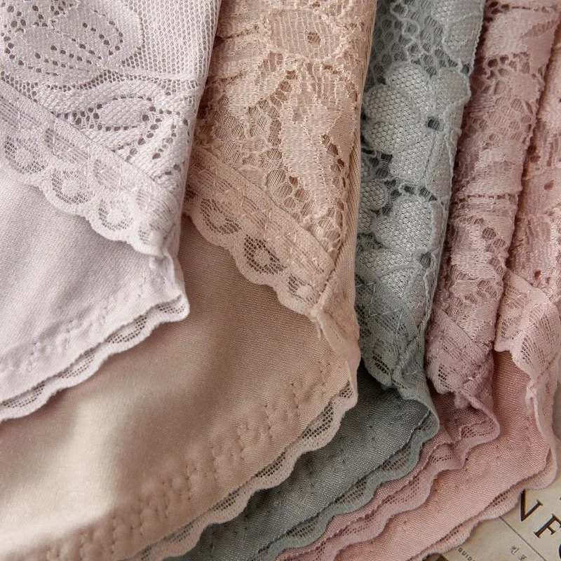 

Skin Friendly Cotton Lace Lace Lace Underwear with A Comfortable Waist for Women's Triangle Pants