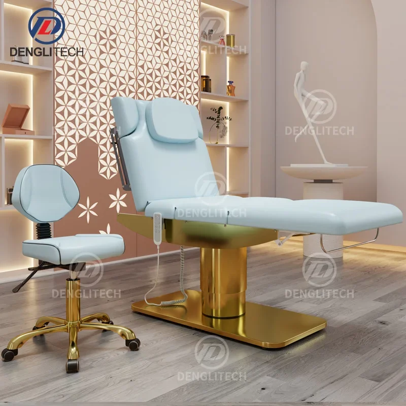 Японские высококлассные розовые кожаные Фотоэлектрические столы для массажа