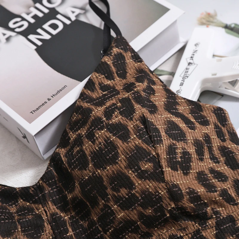 Камзол женский сексуальный с леопардовым принтом короткие майки осень новая