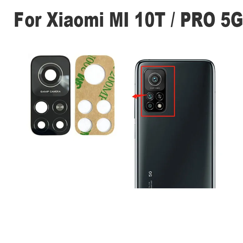 

Оригинальная Новинка для Xiaomi MI10T Mi 10T Pro 5G задняя камера стеклянная Задняя крышка объектива с клейкой наклейкой