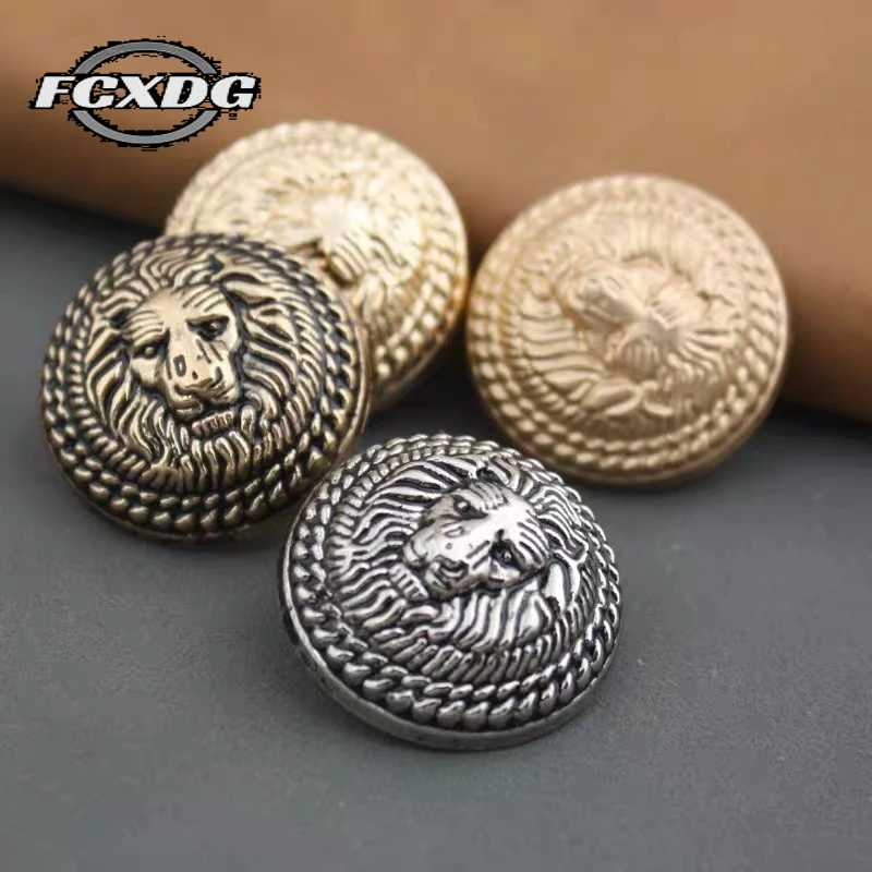 Винтажные металлические пуговицы в виде головы льва козы 10 шт. 15/20/25 мм аксессуары