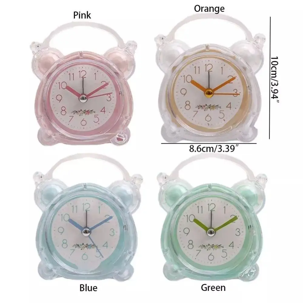 Новый милый светящийся будильник креативные бесшумные часы металлические для