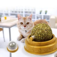 natural catnip cat wall stick on ball toy treats healthy natural removes hair balls to promote digestion cat grass snack pet