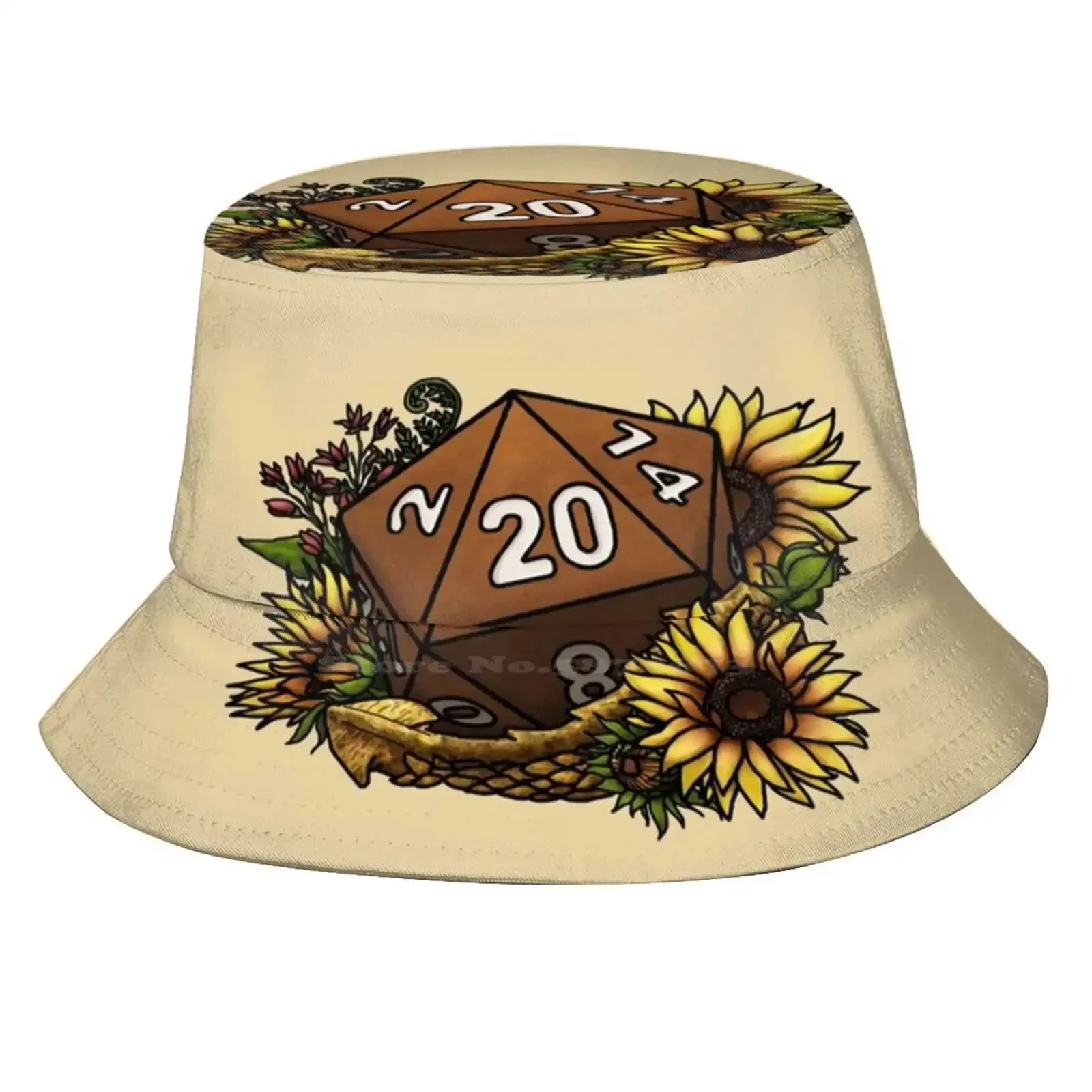 Dragonborn D20-настольные игровые кости солнцезащитная Кепка рыбацкая шляпа Панама D20