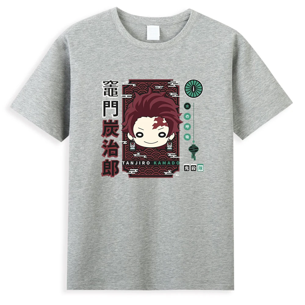 

Demon Slayer Kawaii Manga T Shirts Men Women Unisex Korea Style Tee Clothing Summer Casual Tshirt Harajuku Cotton Male Tops Tees