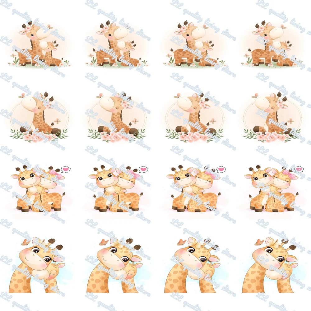 

16-75 мм Милая мультяшная Жираф печатная корсажная лента 50 ярдов/рулон лента для одежды