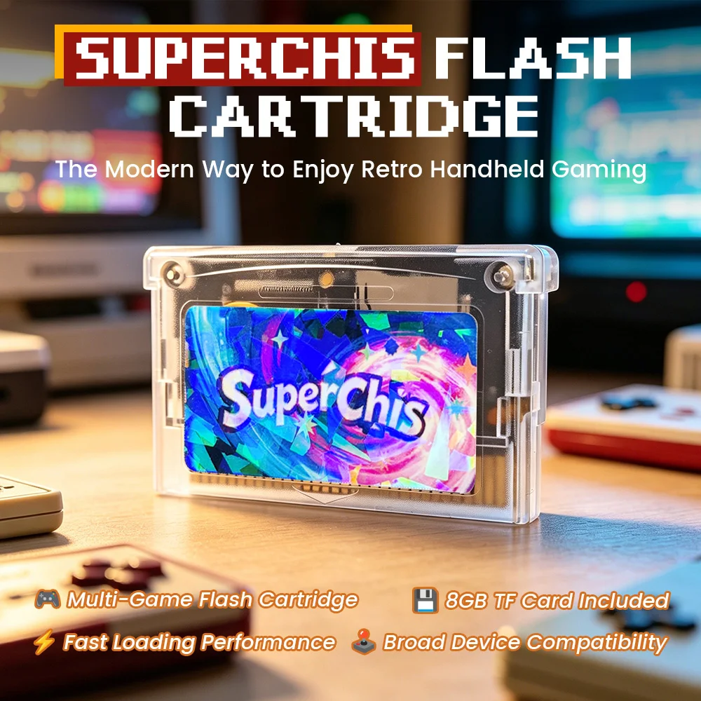 Фото Новый считыватель игровых карт SuperChis Prime GBA от SuperFW V2.0 с прошивкой FlashCard для GBA/GBA SP/NDS/GB Player, модуль SDRAM NOR Flash №2