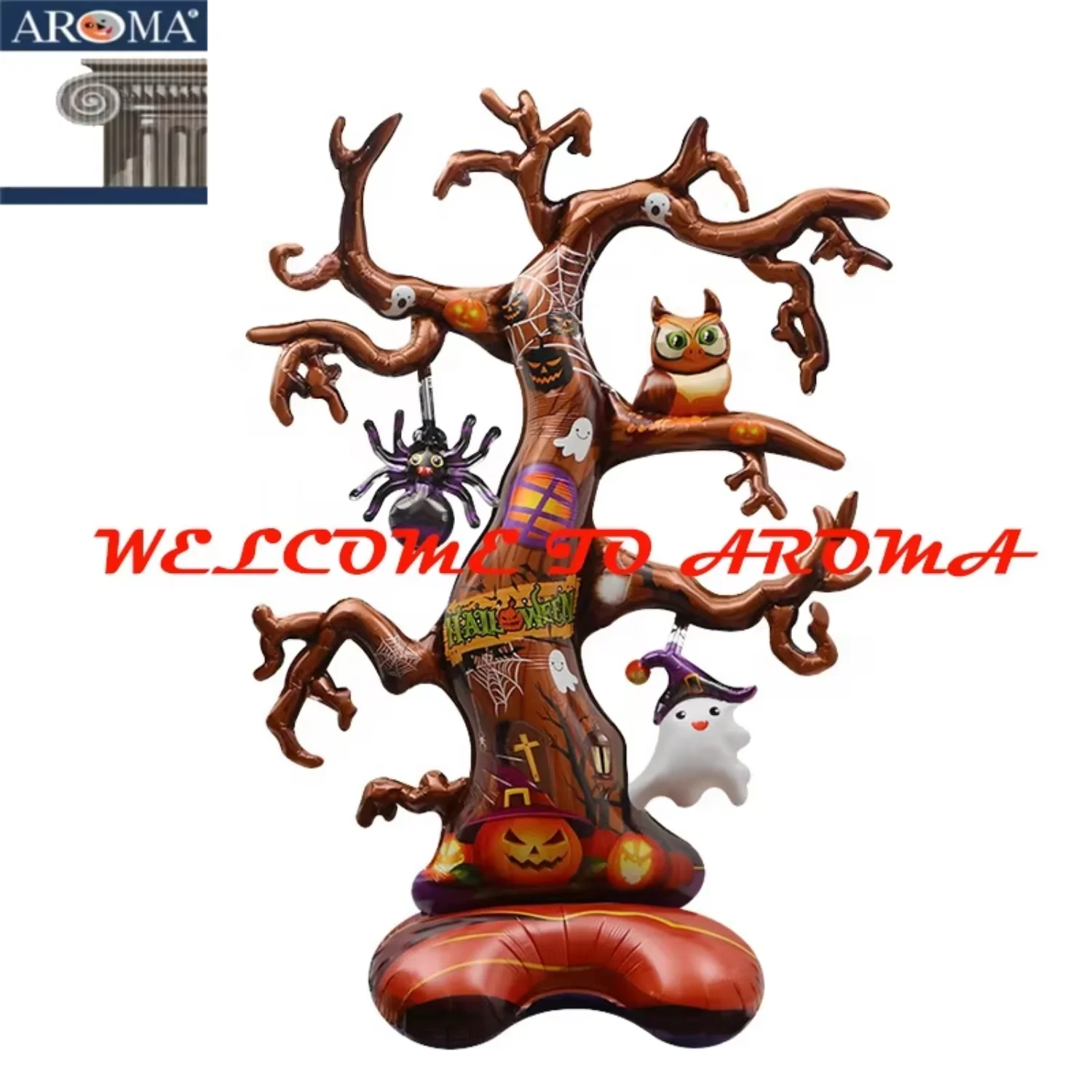 Хэллоуинская декор-фольга 3D-бальлоун с базовым дождем со спицами на дереве