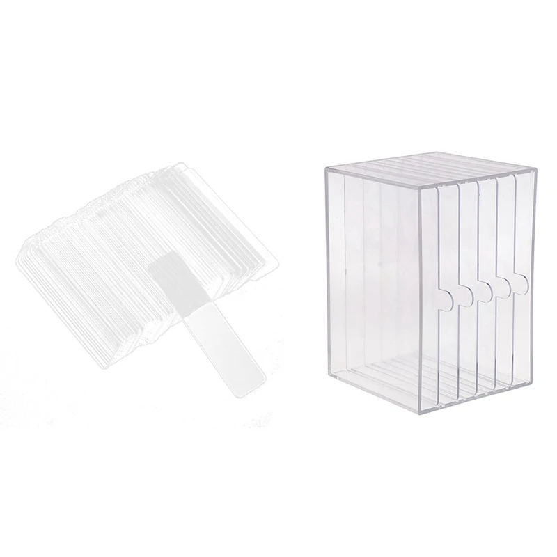 

2 Set False Nail Tips Nail Art Display Stand Practice Acrylic Gel Polish Holder, A & B