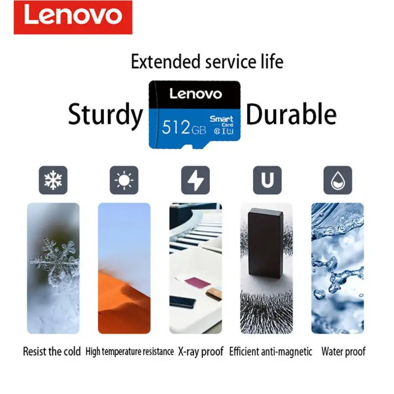 Оригинальная Micro TF SD карта Lenovo высокая скорость чтения и записи 128 ГБ 256 512 ТБ мини