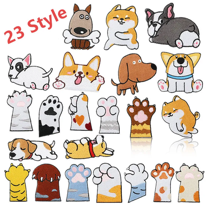 

Ткань для одежды, шарфы, сумки для утюга, шторы, модные головные уборы, нашивки с вышивкой кошки, собаки, Пришивные скатерти