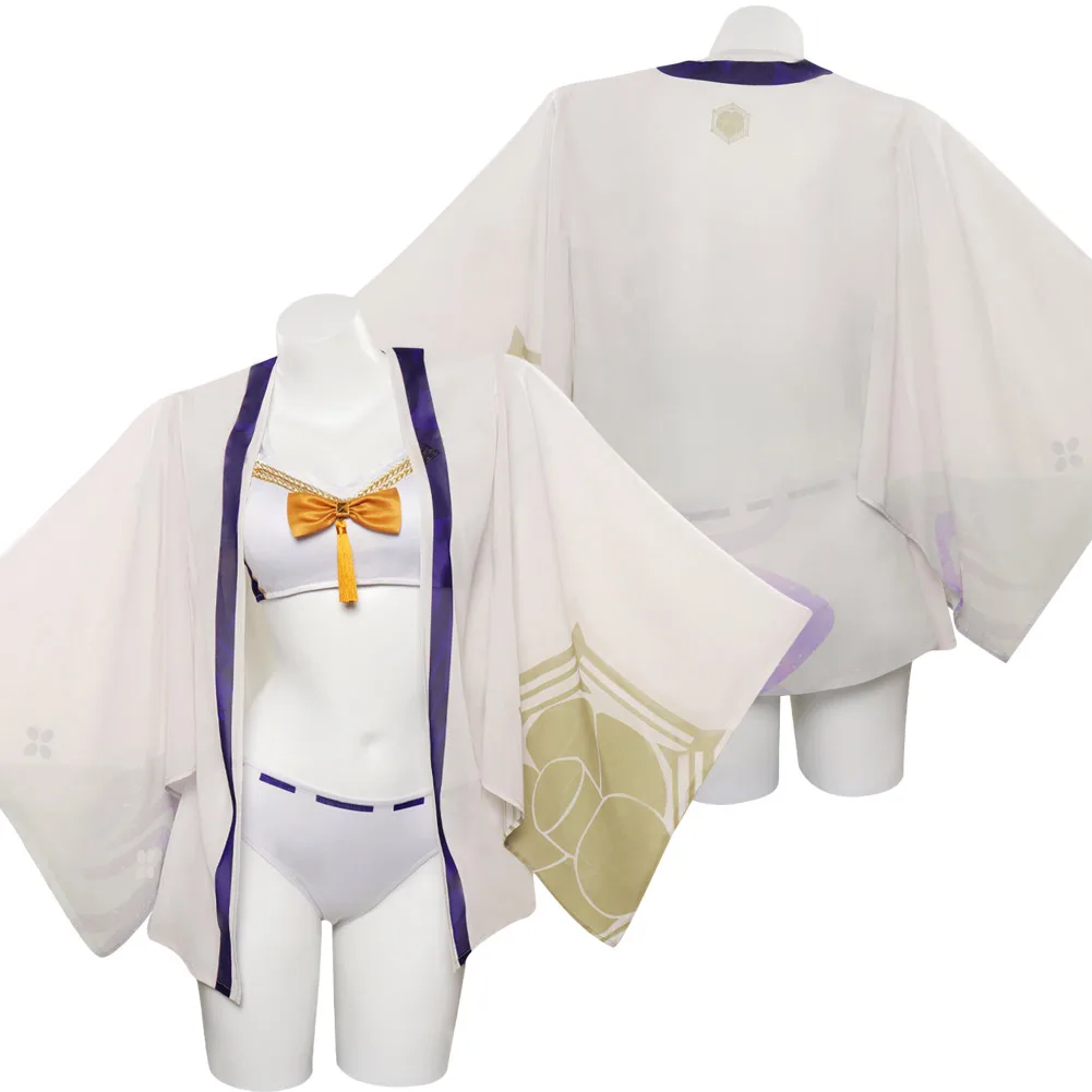 

Костюм для косплея Genshin Impact Kamisato Ayato, летний сексуальный купальник бикини для девочек, купальники, костюм на Хэллоуин для женщин