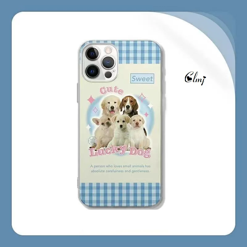 

Clmj Cute Dog Cartoon Animals Phone Case For iPhone 14 Plus 11 12 Mini 13 Pro XS XR X For Samsung Galaxy S22 S21 Silicone Cover