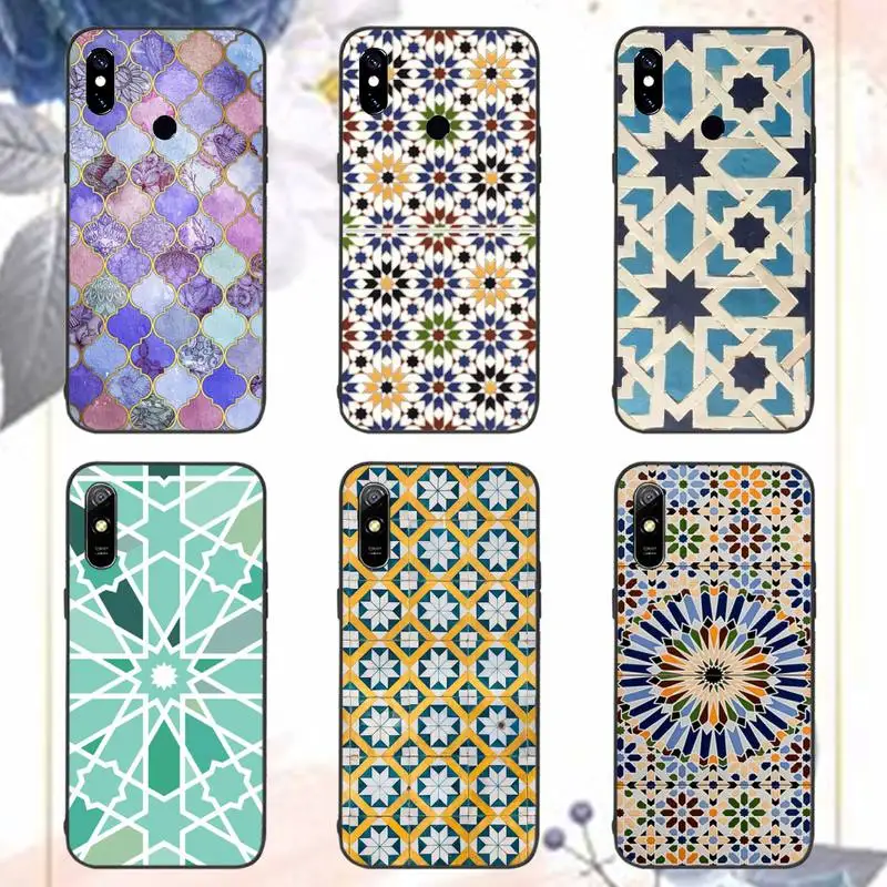 

Moroccan Tile art design pattern Phone Case For Xiaomi Redmi note 7 8 9 11 i t s 10 A poco f3 x3 pro lite funda shell coque