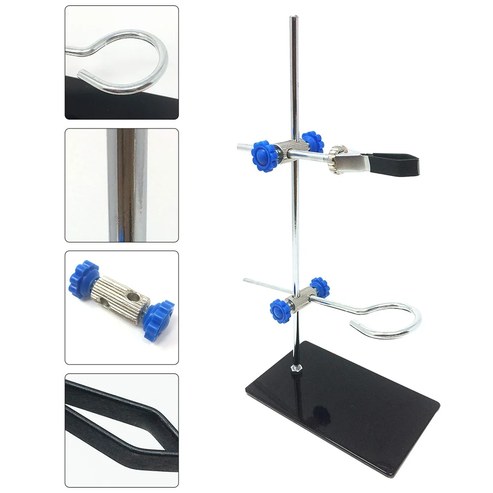 

Mini Iron Stand Ring Bracket Lab Retort Ring Miniature Chemistry Laboratory Stand Set Lab Support Stand Metal Flask Clamp Stand