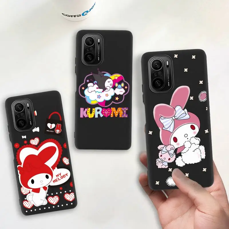 

Cartoon Rabbit My Melody Kuromi Phone Case for Redmi 9A 8A Note 11 10 9 8 8T Redmi 9 K20 K30 K40 Pro Max Silicone soft Cover