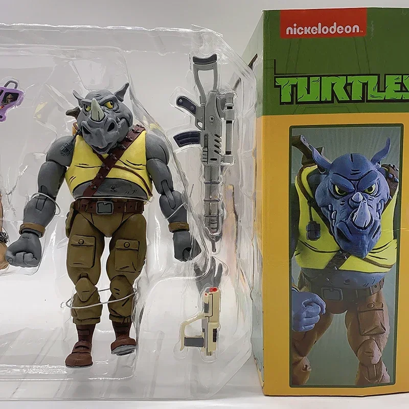 Фото 2 шт./компл. NECA шредер Michelangelo Foot Solder Donatello Krang фигурка Bebop Rocksteady черепаха фигурка игрушка №4