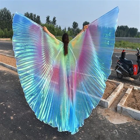 Женские открытые крылья для танца живота, аксессуары для танца живота, крылья с палочкой, 2024