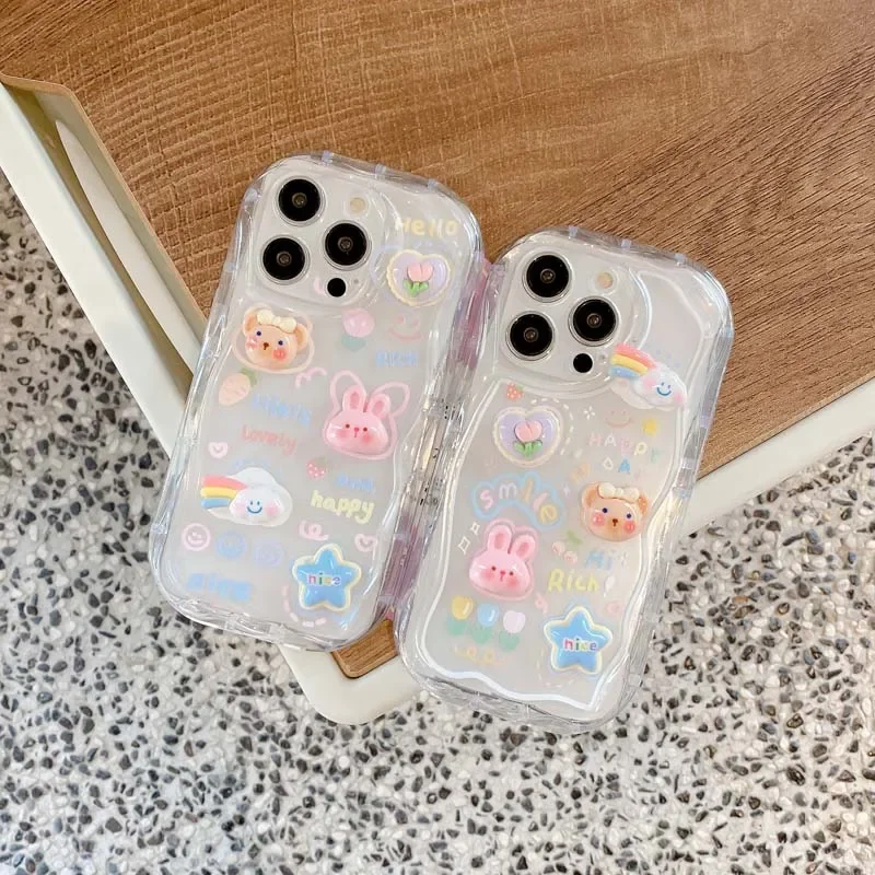 

3D Cartoon Animal Soft Back Cover for iPhone 7 8 Plus Se 2020 X XR XS Max Phone Case for iPhone 11 12 13 14 Pro Max Plus Capa