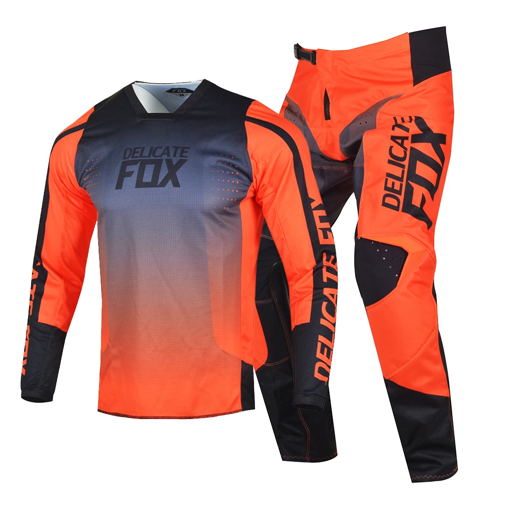 Motocross Race Gear Set Jersey Pants MX Combo Moto Cross Enduro Outfit Mountain Bike Suit for Adult images - 6