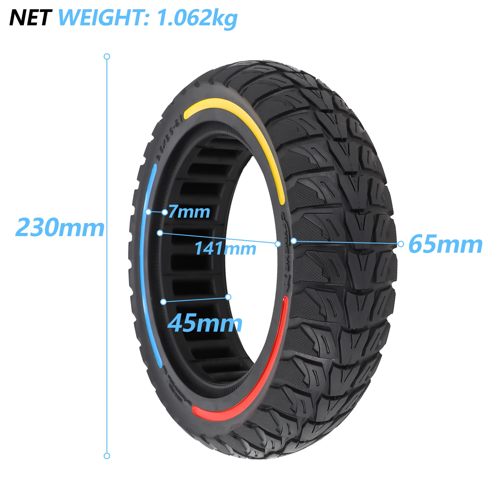9 5 дюймов 5*2 цветная сплошная шина 5x2 50-6 1 резиновые сменные аксессуары для