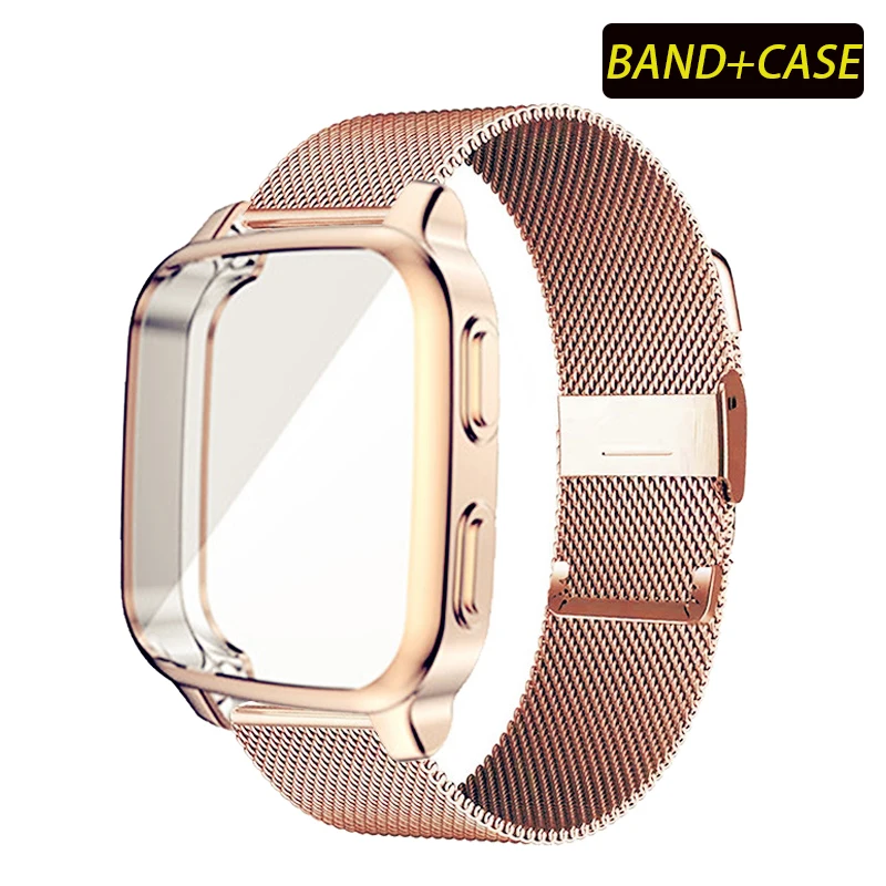 

Metal Strap for Garmin Venu Sq Smartwatch Soft Case Protector Bracelet for Garmin Venu Sq music Wristband Full Cover shell frame