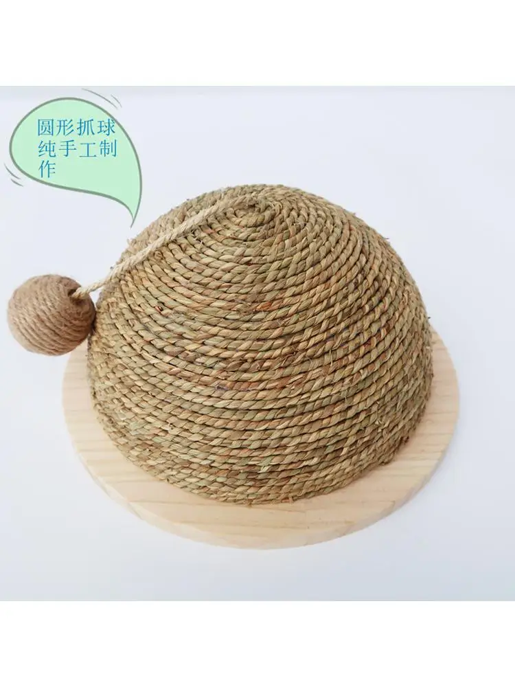 

Cat Toy Cat Grabbing Board Cat Ball Grabbing Board Cat Toy Solid Wood Semicircle Ball Ticking Cat Toy Climbing Frame