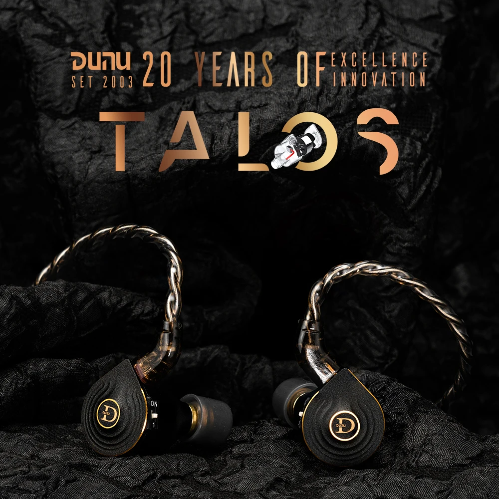 

Оригинальные гибридные наушники DUNU TALOS 1DD + 2BA, Hi-Fi наушники-вкладыши IEM, музыкальные наушники 0,78 мм, 2-контактный съемный кабель, гарнитура