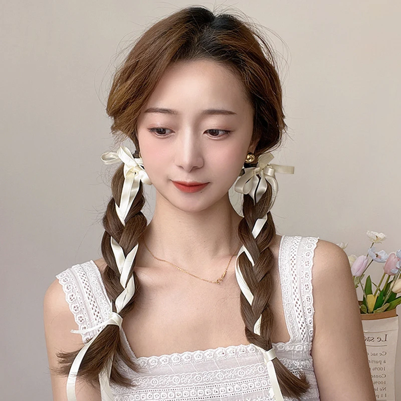 

Double Layer Floating Ribbon Bow Women Bowknot Long Floating Ribbon Bow Hair Clip Ponytail Clip Top Clip Fairy Sweet Accessories