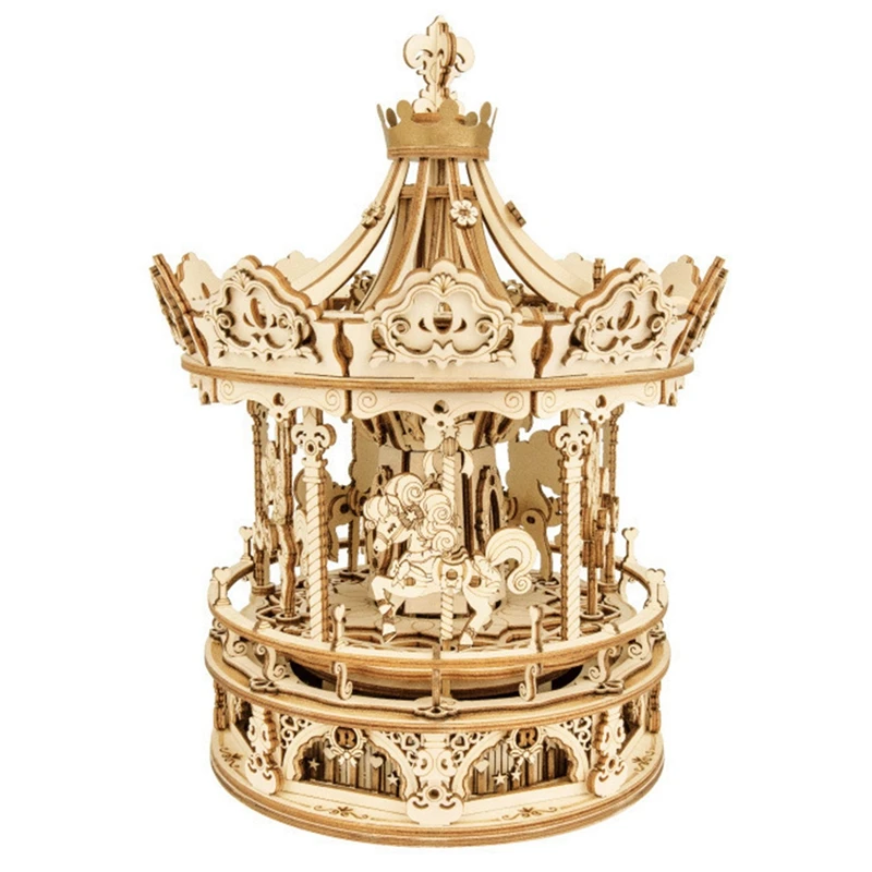 

Music Box 3D Wooden Puzzle Game Assembly Model Building Kits Toys For Children Kids Birthday Gifts