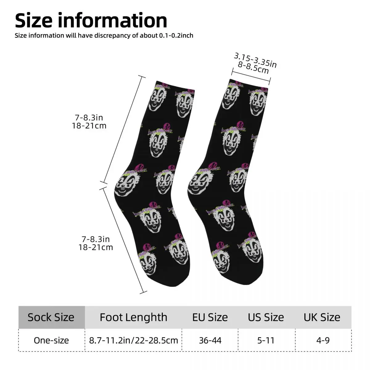 Осенне-зимние модные женские и мужские носки Insane Clown Posse ICP Juggalo впитывающие пот