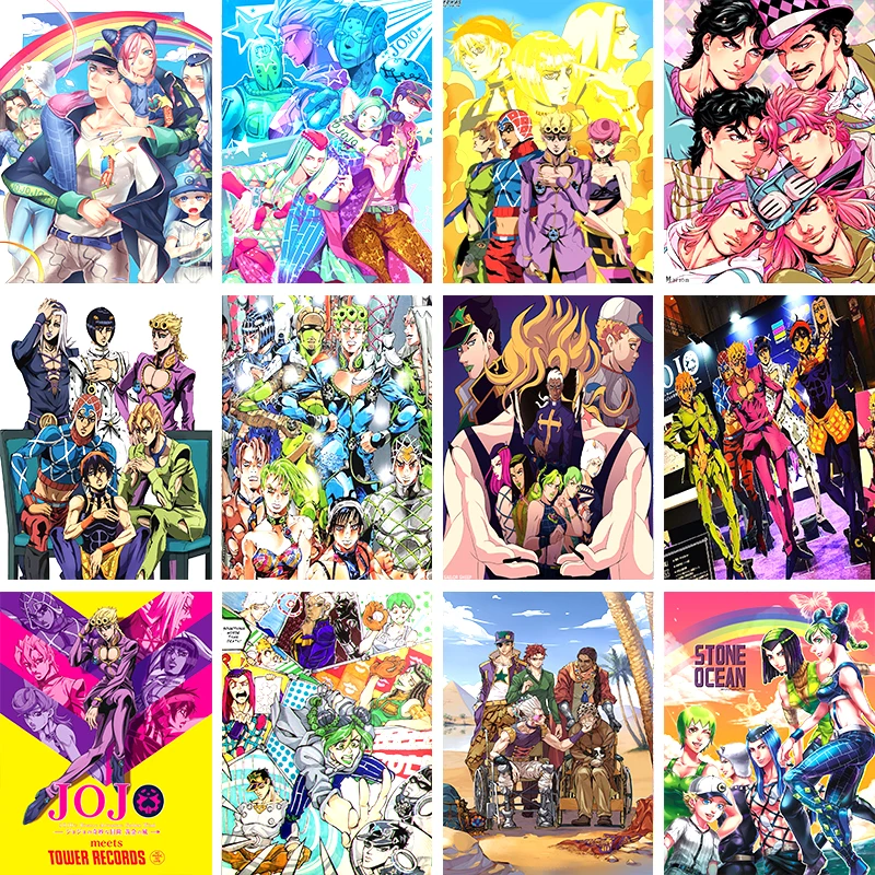 

Постер Джоджо из японского аниме «Невероятные приключения Джоджо», настенное художественное украшение для дома, Холщовый плакат