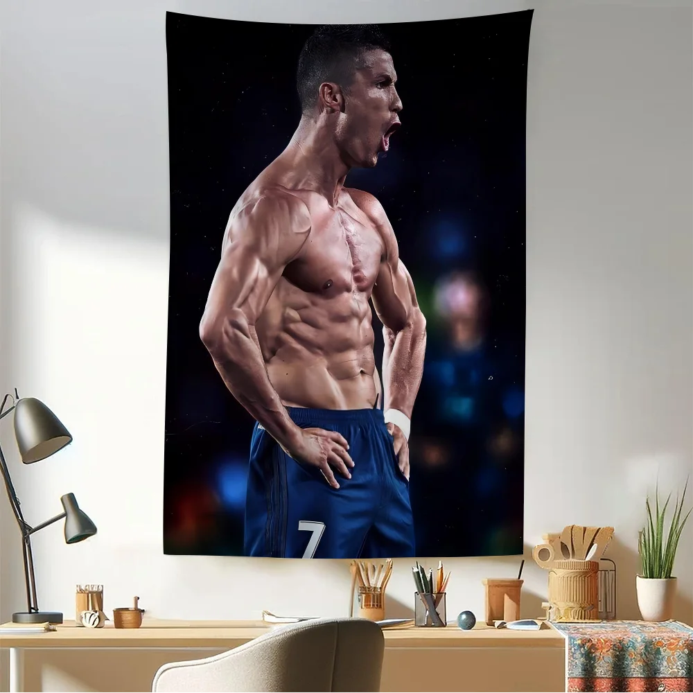 C-Cristiano R-Ronaldo CR7 Гобелен Художественная печать Японский настенный гобелен Аниме