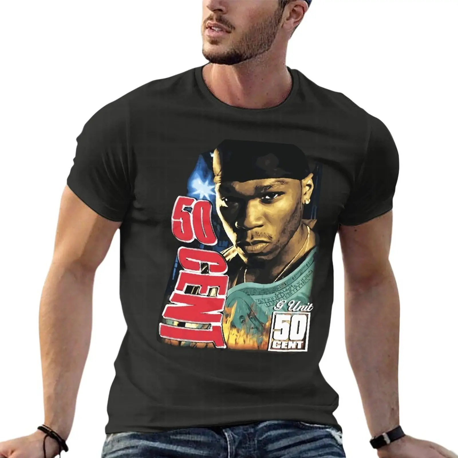 

50 Cent -Get Rich Or Die Trying Oversize T-Shirts Custom Men'S Clothes Short Sleeve Streetwear Plus Size Tops Tee