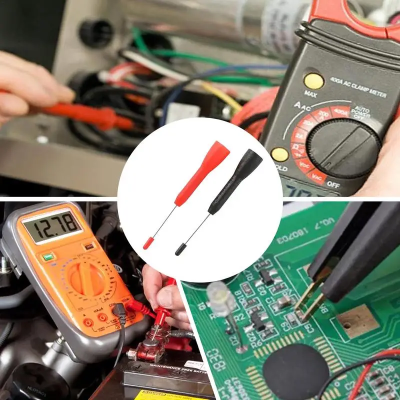 Тестовый щуп 2X мультиметр испытательный 1 мм тонкий наконечник игла для