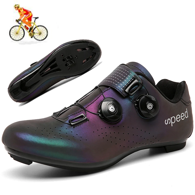 

New Mtb Cycling Shoes Spd Cleats Ultralight Dirt Road Bike Flat Pedal Racing Speed Men's Sneaker Women Mountain Bicycle Footwear