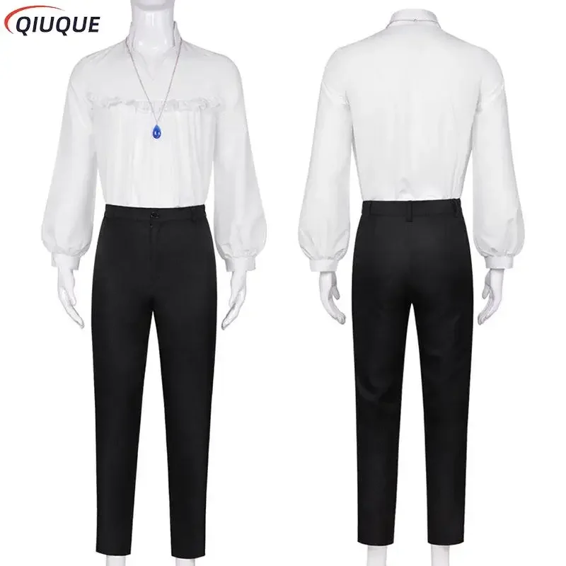 Howl косплей костюм парик мужская униформа Аниме Костюмы на Хэллоуин пальто серьги